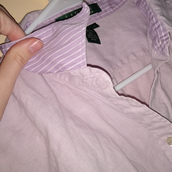 Lavender Ralph Lauren button down - Picture 4 of 6